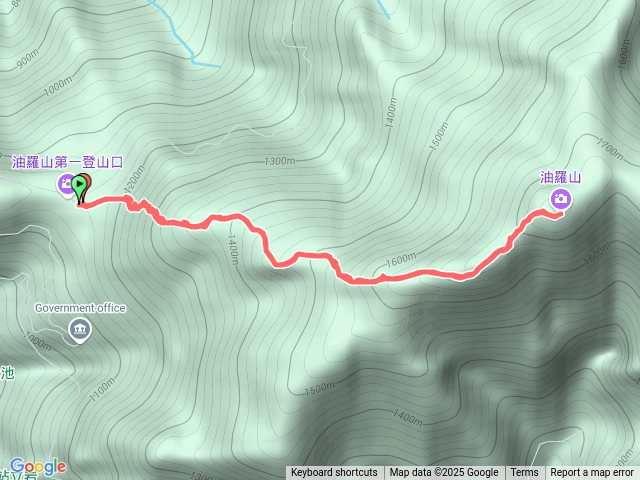油羅山第一登山口直上直下預覽圖