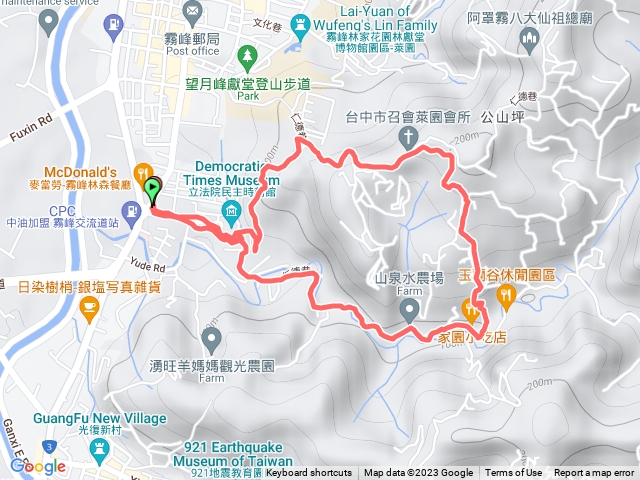 省議會-中心瓏步道紅線（半程）