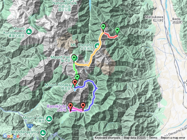 日本 表銀座 槍穗縱走