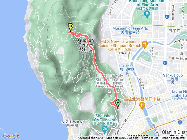 南壽山動物園入口到北壽山新翠嶺（北好漢）