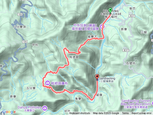 猴硐越嶺三貂嶺(猴硐→獅子嘴奇岩→烏塗窟山→福興宮→三貂嶺瀑布群→三貂嶺車站)