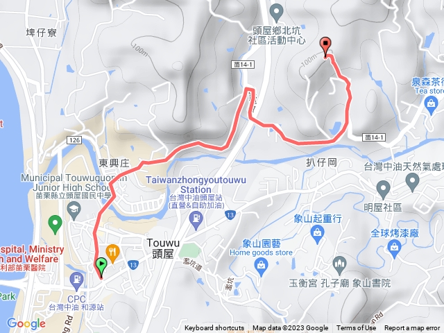 🔺苗栗/頭屋/北坑、扒子崗山，H115m (土地調查局圖根點)