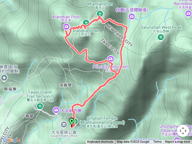 清天宮-向天山-面天山O型