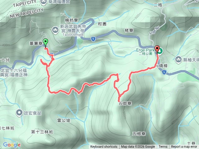 20260510石碇-先帝宮站-蕃薯寮山-蕃薯寮古道-雷公埤山-雷公埤古道-青潭水源基石NO:10號-二格公園站