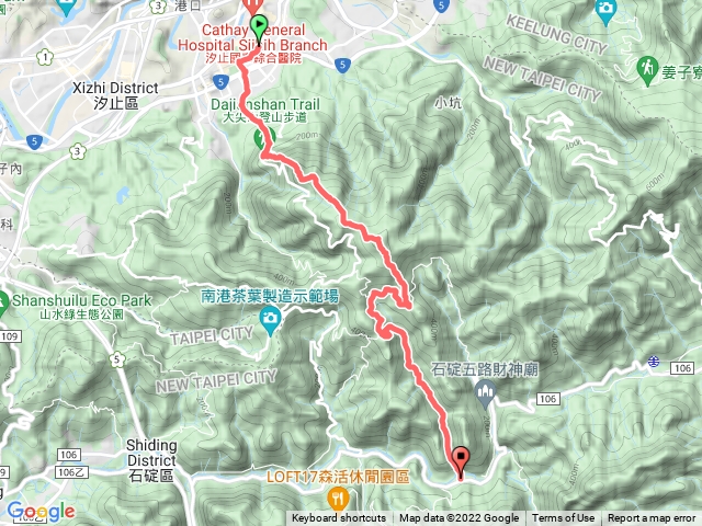 大尖山，四分尾山，九層坪山，紙寮坑古道