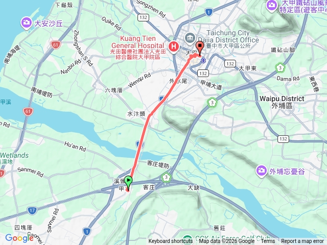 大甲媽祖台中港車站到大甲