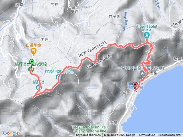 桃源谷步道(內寮→大里)