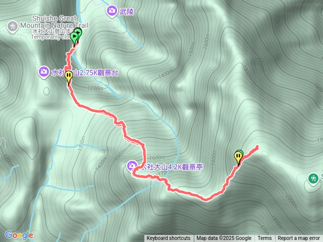 水社大山-白石土地公廟起登（A進A出）預覽圖