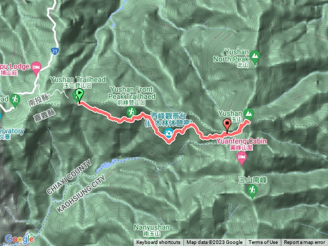 玉山主峰day1 登山口-排雲-主峰-排雲(含休息)