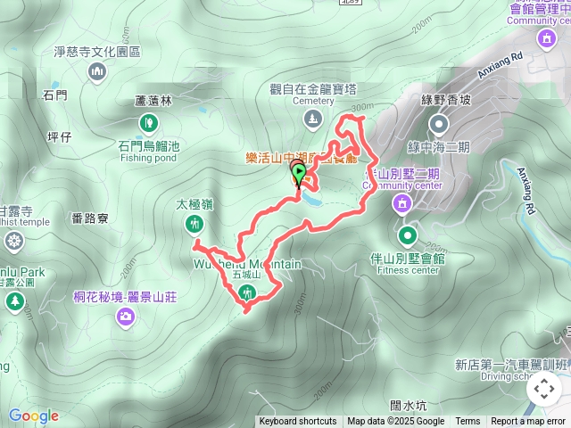 山中湖→太極嶺→五城山→將軍嶺→文筆山