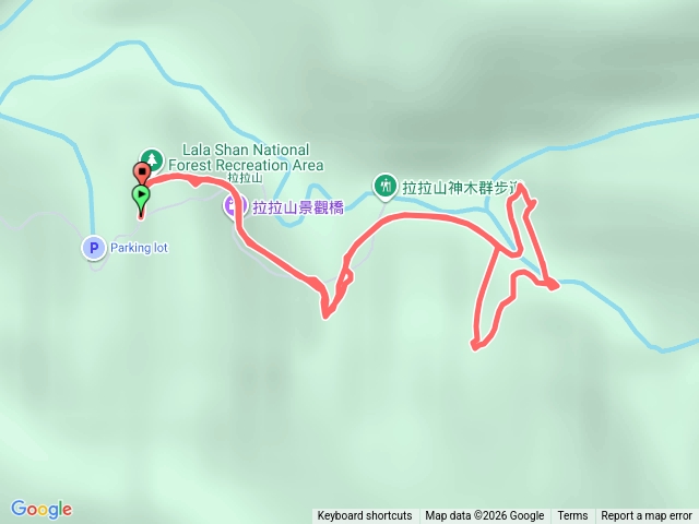 拉拉山神木群步道順時針小 P 型預覽圖