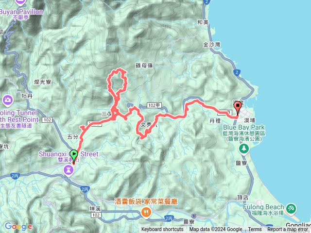 雙溪車站、慈安宮、遠景步道、青雲古道、雙澳山、觀日亭、峰，文秀坑、丹裡、澳底