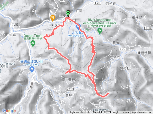 三峽大厝坑山、鳥嘴四秀、雙港仔山、竹崙山與麒麟山O 型