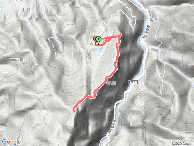 三角湖山→向天湖山
