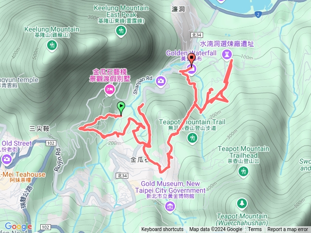 新北 山尖觀光步道-無極索道-本山六坑南北隧道-黃金瀑布預覽圖