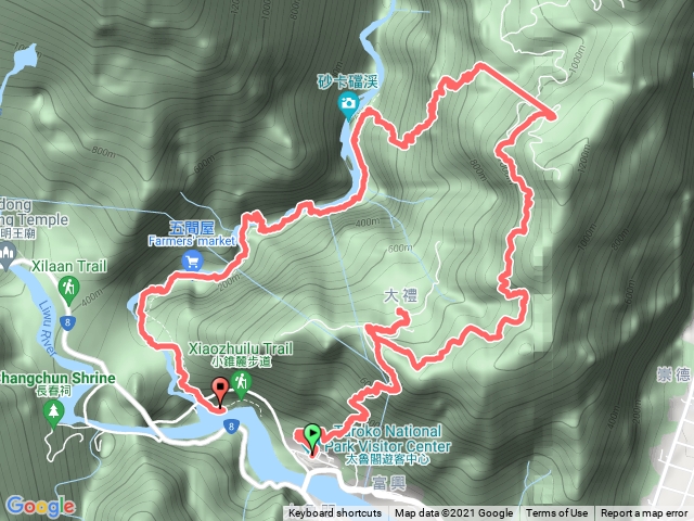 大同大禮o型（太魯閣遊客中心-得卡倫-大禮部落-達道的家-砂卡噹步道）