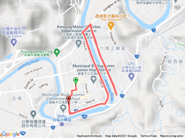 百福基隆河雨中漫步