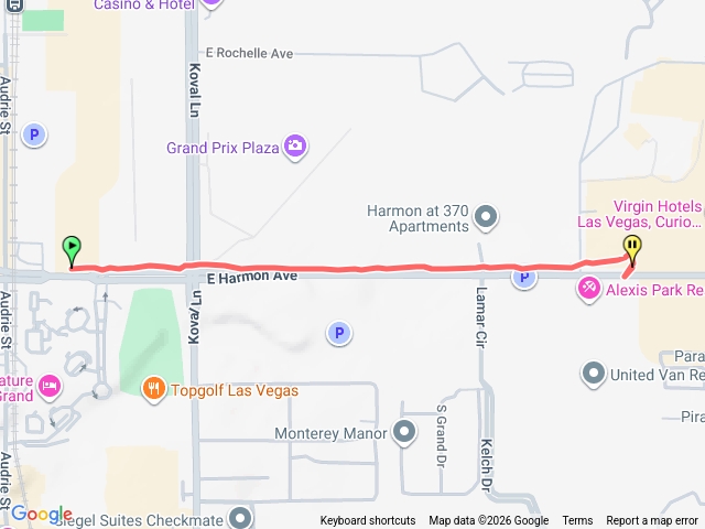 20260215Vegas走路回飯店