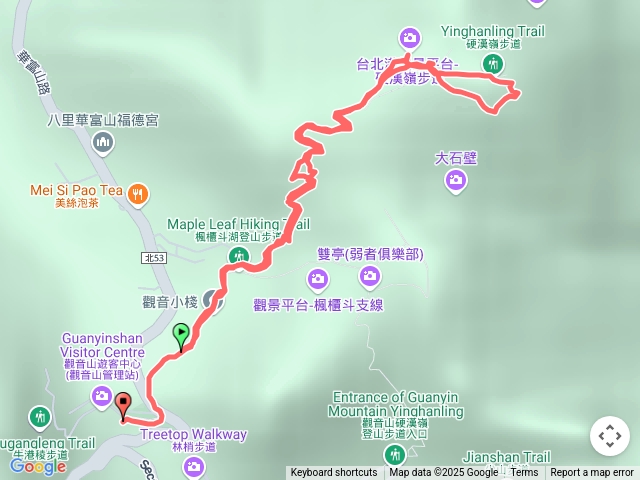 觀音山土路上硬漢嶺