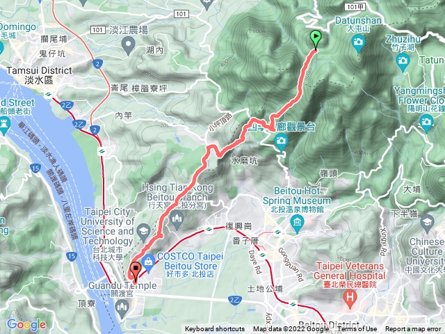 臺北大縱走第一段-二子坑～關渡捷運站