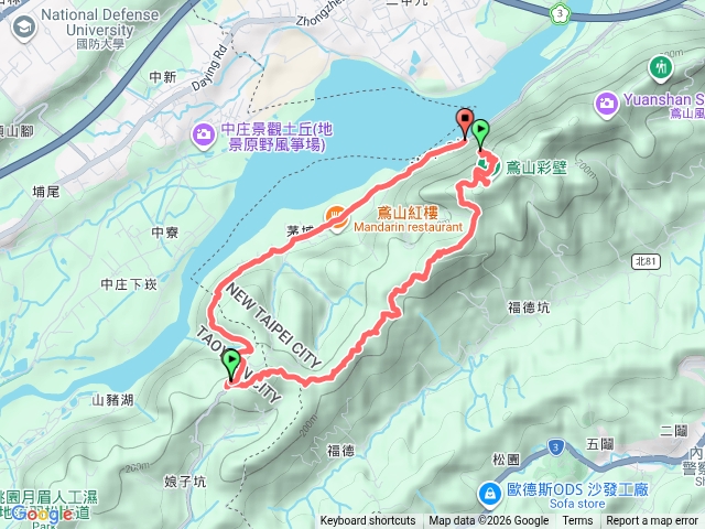 鳶山永安宮登山口-彩壁-五十分山-烏塗窟山-永安宮登山口預覽圖