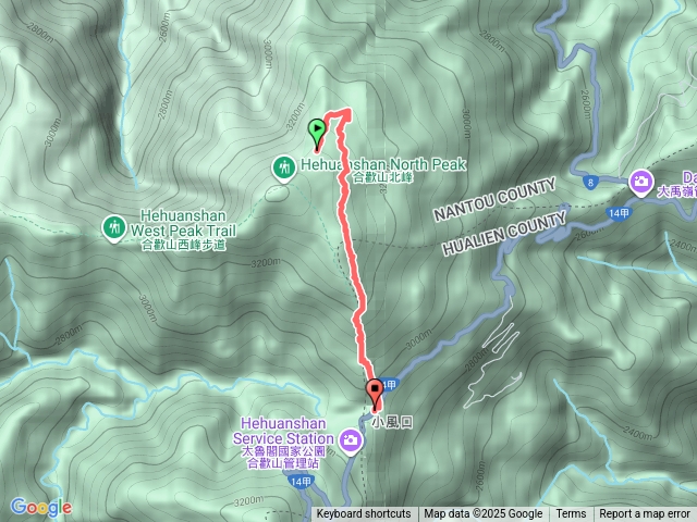 合歡北峰下小溪營地