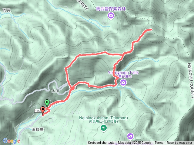 【新竹關西】→水田林道→外鳥嘴山→蓮包山O型走預覽圖