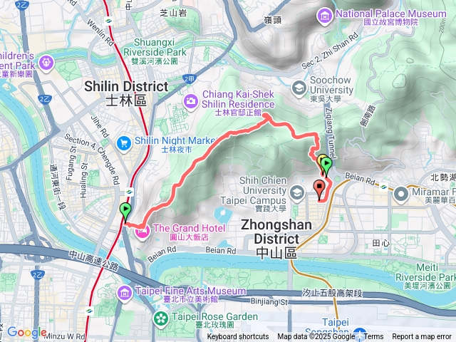 士林劍潭登山口-實踐大學後山預覽圖