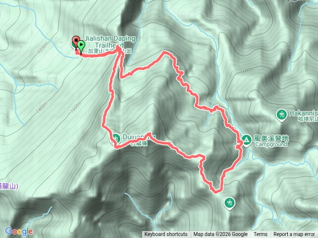 20260411大坪-鐵道路-東南峰-加里山-杜鵑嶺-大坪