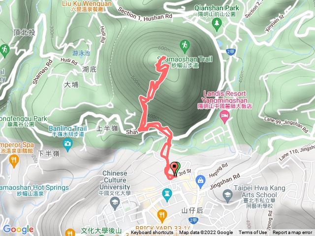 沙帽山頂、天母古道