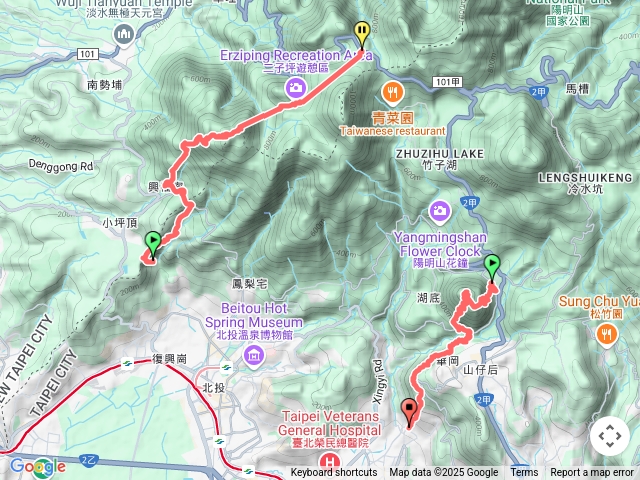 貴子坑興福寮向天山面天山二子坪108紗帽山天母古道