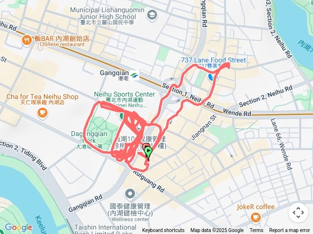 內湖737巷美食街、大港墘公園