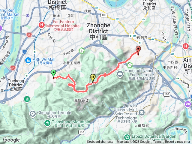 青化里-青龍嶺山-大尖山-二尖山-百年土地公-南勢角捷運站