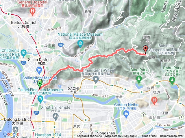 臺北大縱走第五段（從白石吊橋下）