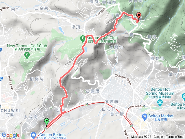 捷運忠義➡️忠義山➡️小坪頂➡️貴子坑➡️清天宮