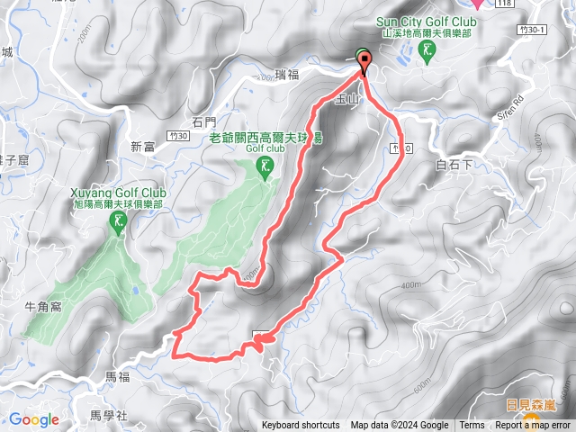 關西赤柯山、東西獅頭山  大O型預覽圖