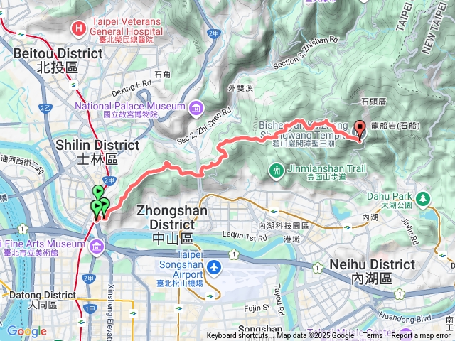 【任務一】2025臺北大縱走第五段：捷運劍潭站至碧山巖預覽圖