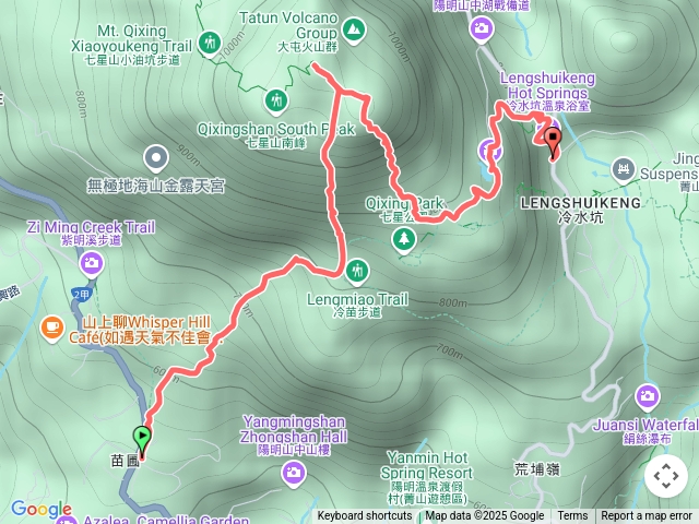 苗圃、七星山、冷水坑