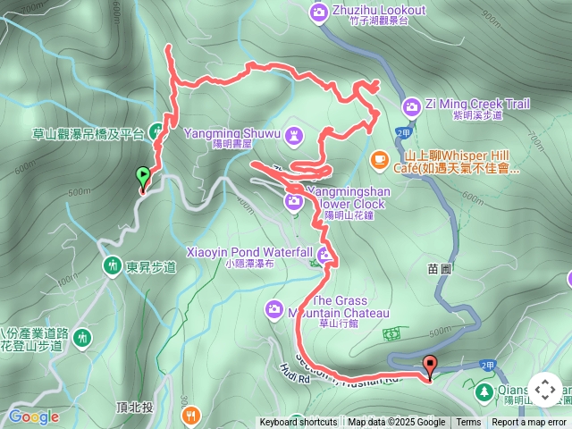 20250621 草山觀瀑吊橋、滾水頭、小草筆塚、五十六番石佛、紫明溪溫泉露頭、小隱潭瀑布