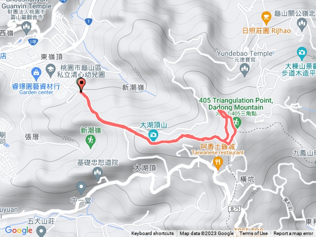 新嶺步道 大湖頂山 405高地