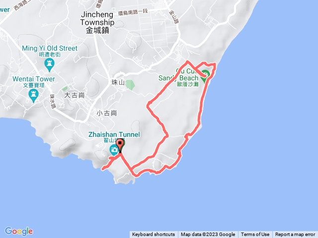 翟山連沙灘＞銅牆山沙灘＞歐厝沙灘＞赤山林道＞翟山坑道