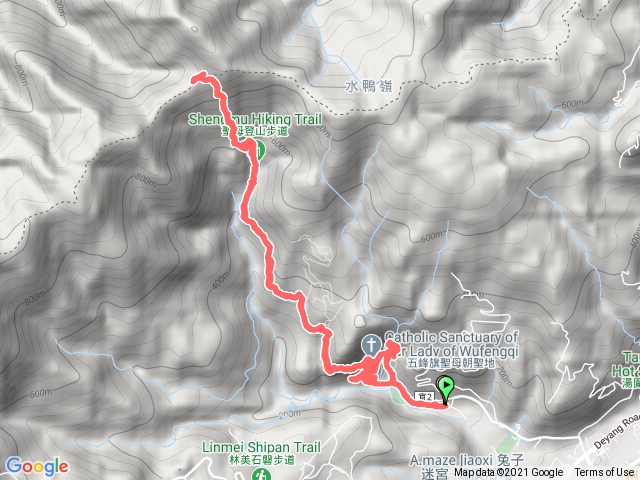 宜蘭聖母山莊步道-抹茶山-五峰旗瀑布