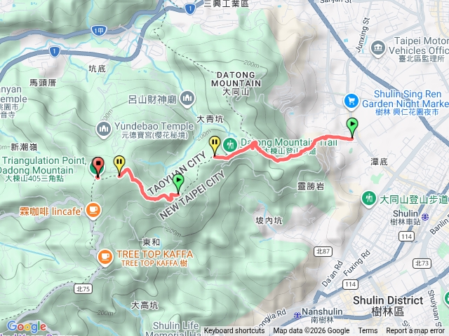 從大同山登山口至大棟山