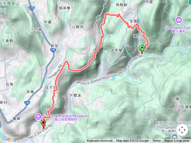 礁坑橋-平溪步道-狗殷勤古道-故宮