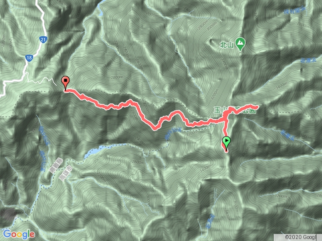 圓峰山屋~ 玉山主峰~ 玉山東峰~ 塔塔加鞍部玉山登山口