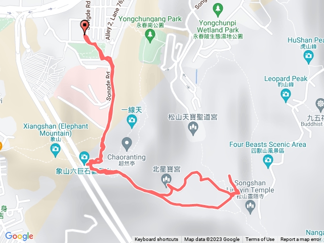 「步道悠遊」象獅縱走（市療進出）