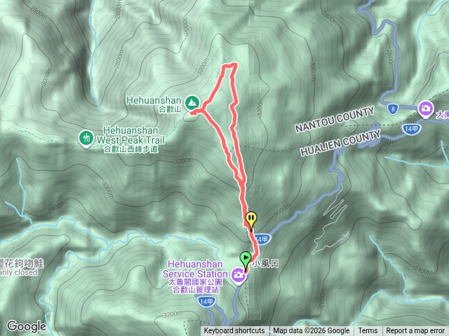 小風口停車場-合歡北峰-小溪營地-北峰名樹（O型來回）C_C預覽圖