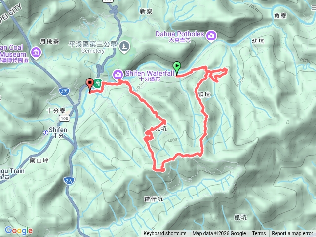 20260409平溪-大華車站-幼坑古道-幼坑崙-百年土地公-粗坑山-平湖西步道-乾坑古道-石龜將軍-十分瀑布-遊客中心站