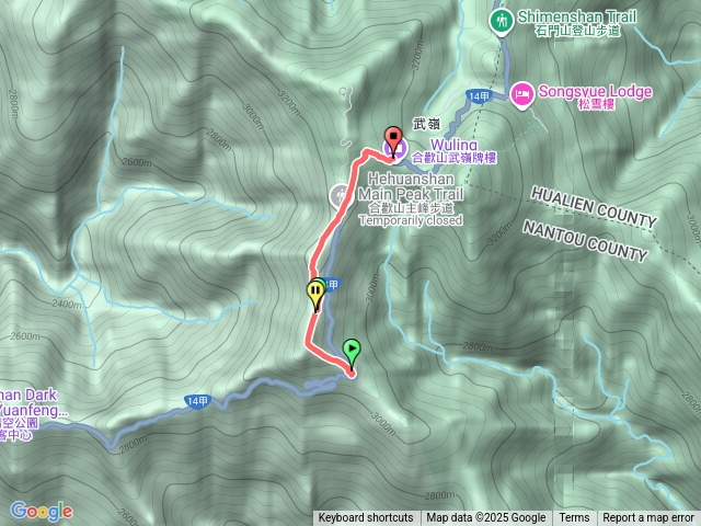 114、1O、01合歡山南峰－武嶺