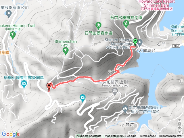小竹坑步道依山閣到石門南端